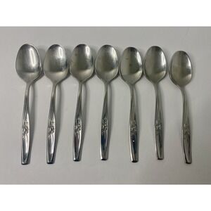 International Random Rose Stainless Flatware Set 7 Teaspoons Replacements